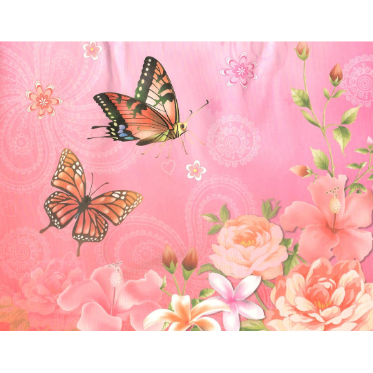 Nekupto Dárková kraftová taška 23 x 18 x 10 cm růžová motýlci, květy