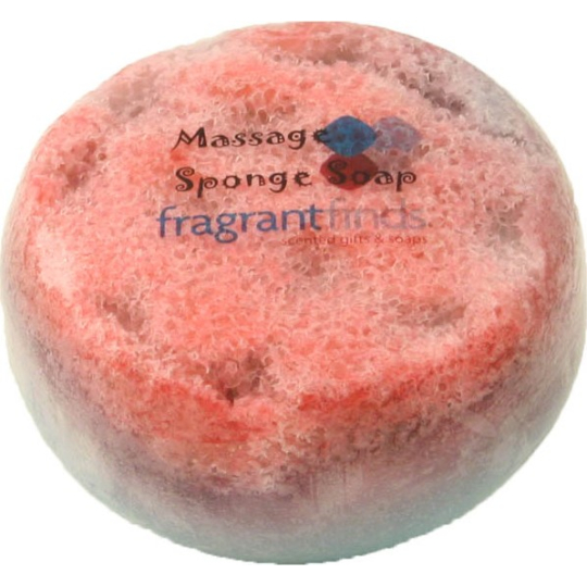 Fragrant Dupe Man Glycerinové mýdlo masážní s houbou naplněnou vůní parfému Joop Man v barvě modročervené 200 g