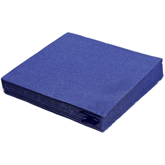 Gastro Papírové ubrousky 2 vrstvé 33 x 33 cm 50 kusů barevné tmavě modré