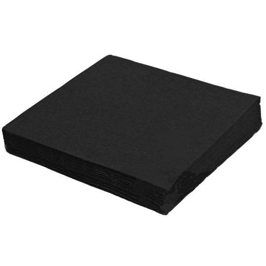Gastro Papírové ubrousky 2 vrstvé 33 x 33 cm 50 kusů barevné černé
