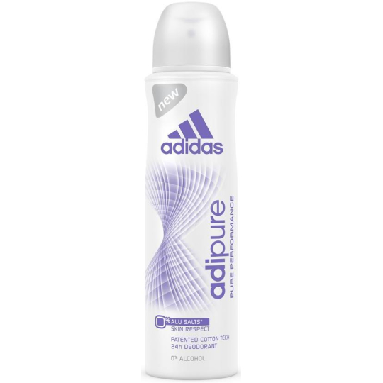 Adidas Adipure deodorant sprej bez hliníkových solí pro ženy 150 ml