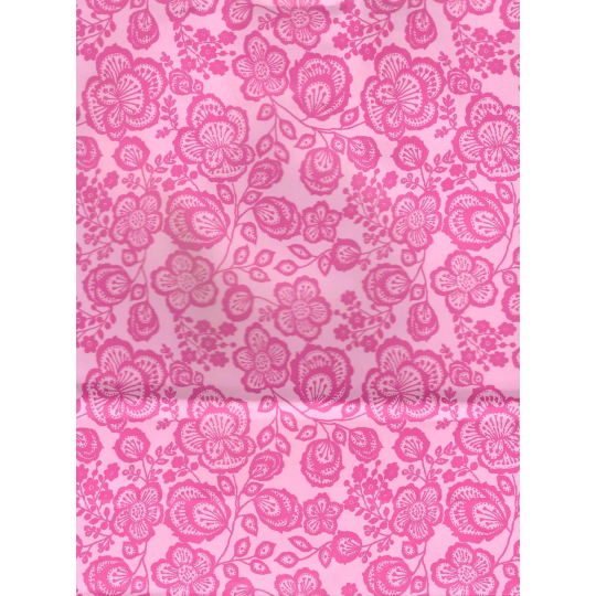 Nekupto Dárková kraftová taška 24 x 18 x 8 cm Růžová s květy