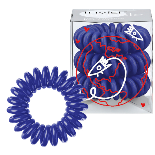 Invisibobble Universal Blue Gumička do vlasů modrá spirálová 3 kusy limitovaná edice