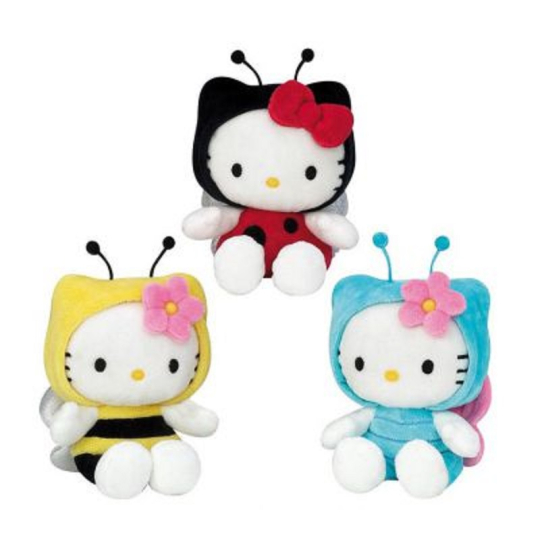 Hello Kitty plyšová hračka v oblečku broučka 16 cm různé druhy